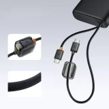 25000mAh 145W Power Bank s zaslonom i ugrađenim USB-C kabelima - crna 10