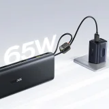 25000mAh 145W Power Bank s zaslonom i ugrađenim USB-C kabelima - crna 11