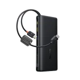 25000mAh 145W Power Bank s zaslonom i ugrađenim USB-C kabelima - crna 2
