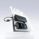 25000mAh 145W Power Bank s zaslonom i ugrađenim USB-C kabelima - crna 9