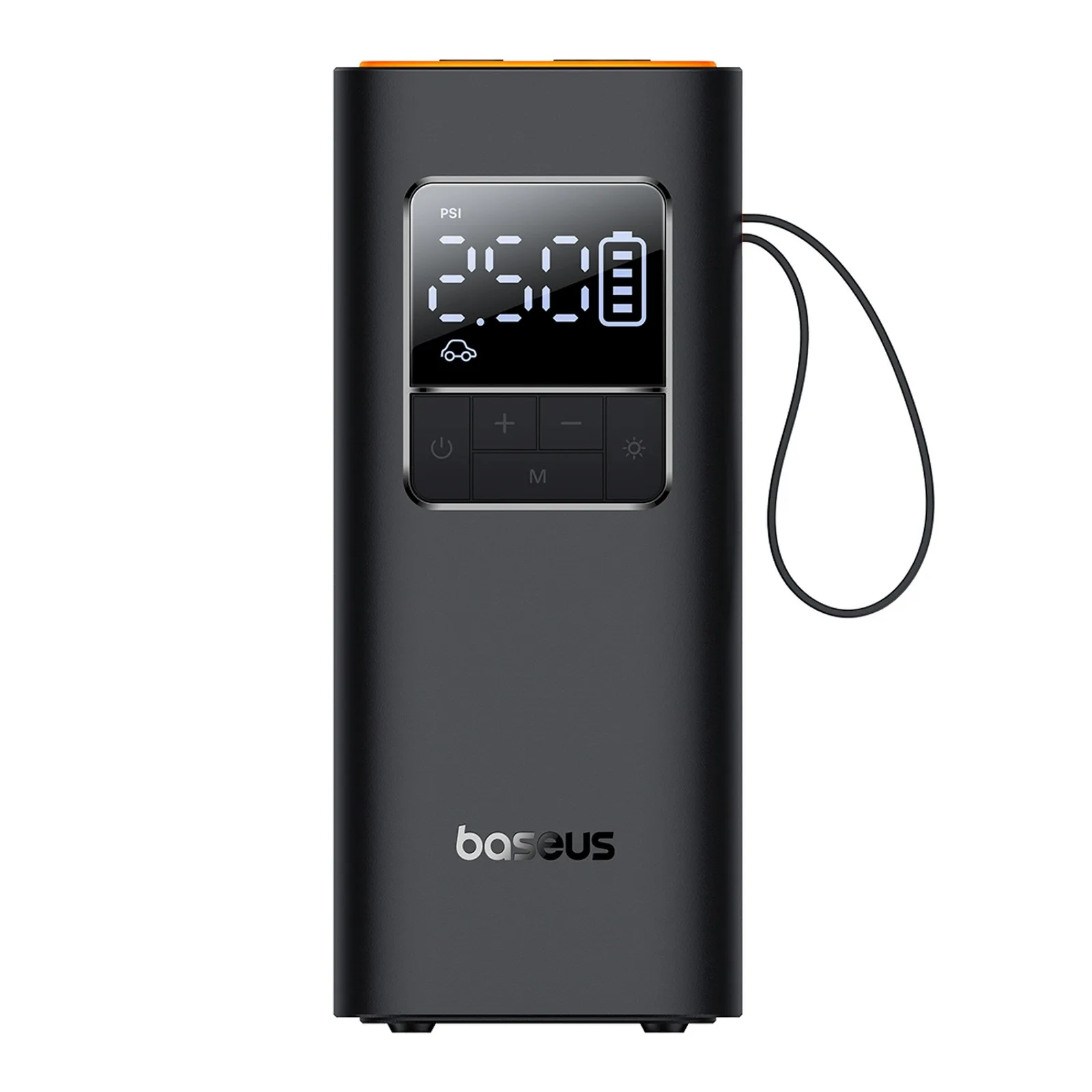 Vezeték nélküli légkompresszor kijelzővel, 50W, 4000mAh - fekete