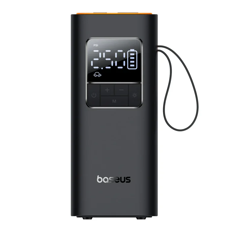 Vezeték nélküli légkompresszor kijelzővel, 50W, 4000mAh - fekete