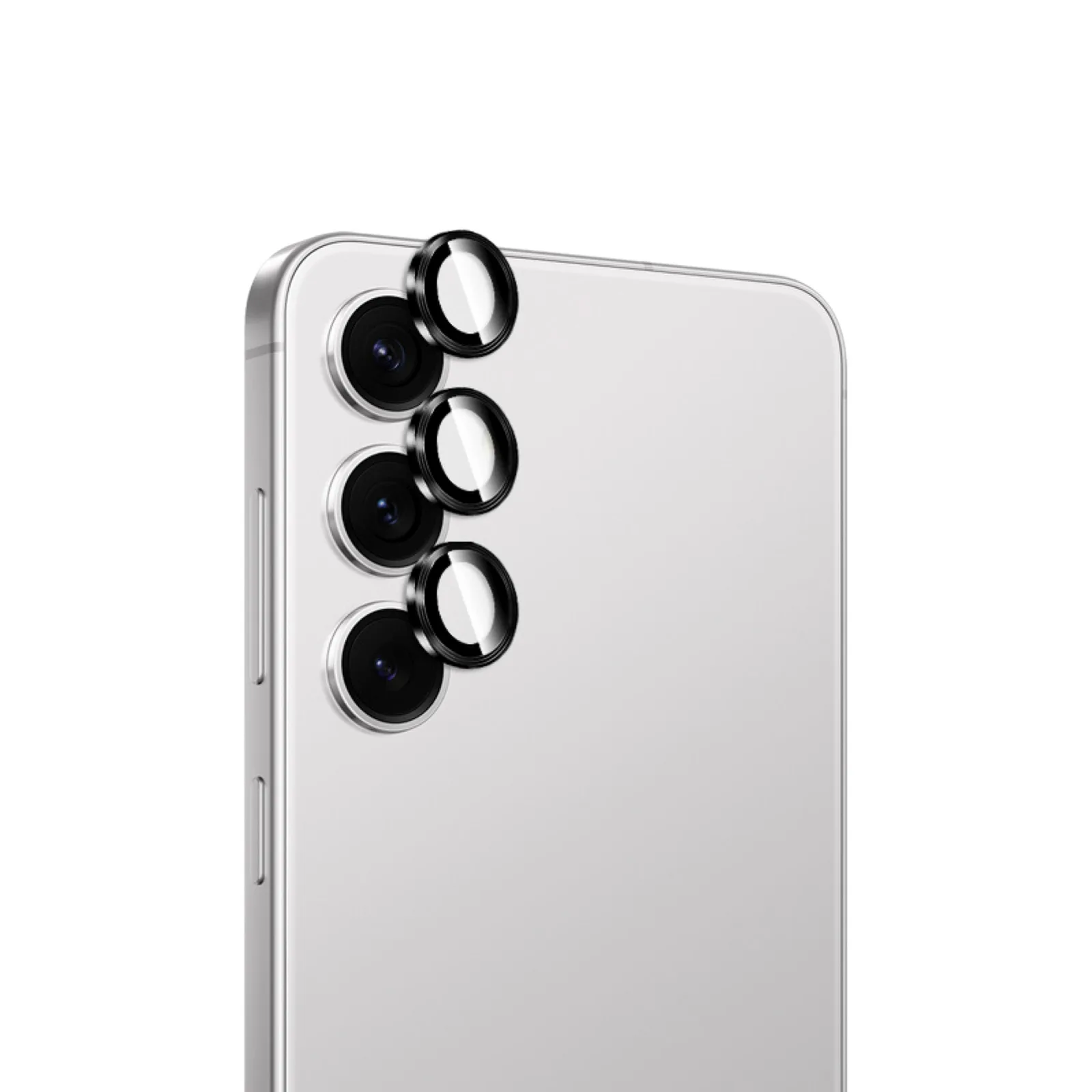 Edzett üveg a Samsung Galaxy S26/S26 Plus hátlapi kamerájához - fekete kerettel