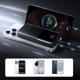 10000mAh 22.5W USB-A USB-C Power Bank s zaslonom JR-QP191 Mini - crna 9