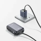 20000mAh 22.5W USB-C Power Bank s dvostrukim kabelom - crna 10