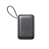 20000mAh 22.5W USB-C Power Bank s dvostrukim kabelom - crna 3