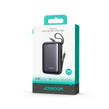 20000mAh 22.5W USB-C Power Bank s dvostrukim kabelom - crna 6