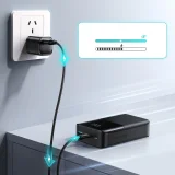 20000mAh 22.5W USB-A USB-C Power Bank kijelzővel JR-QP192 Mini - Fekete 9