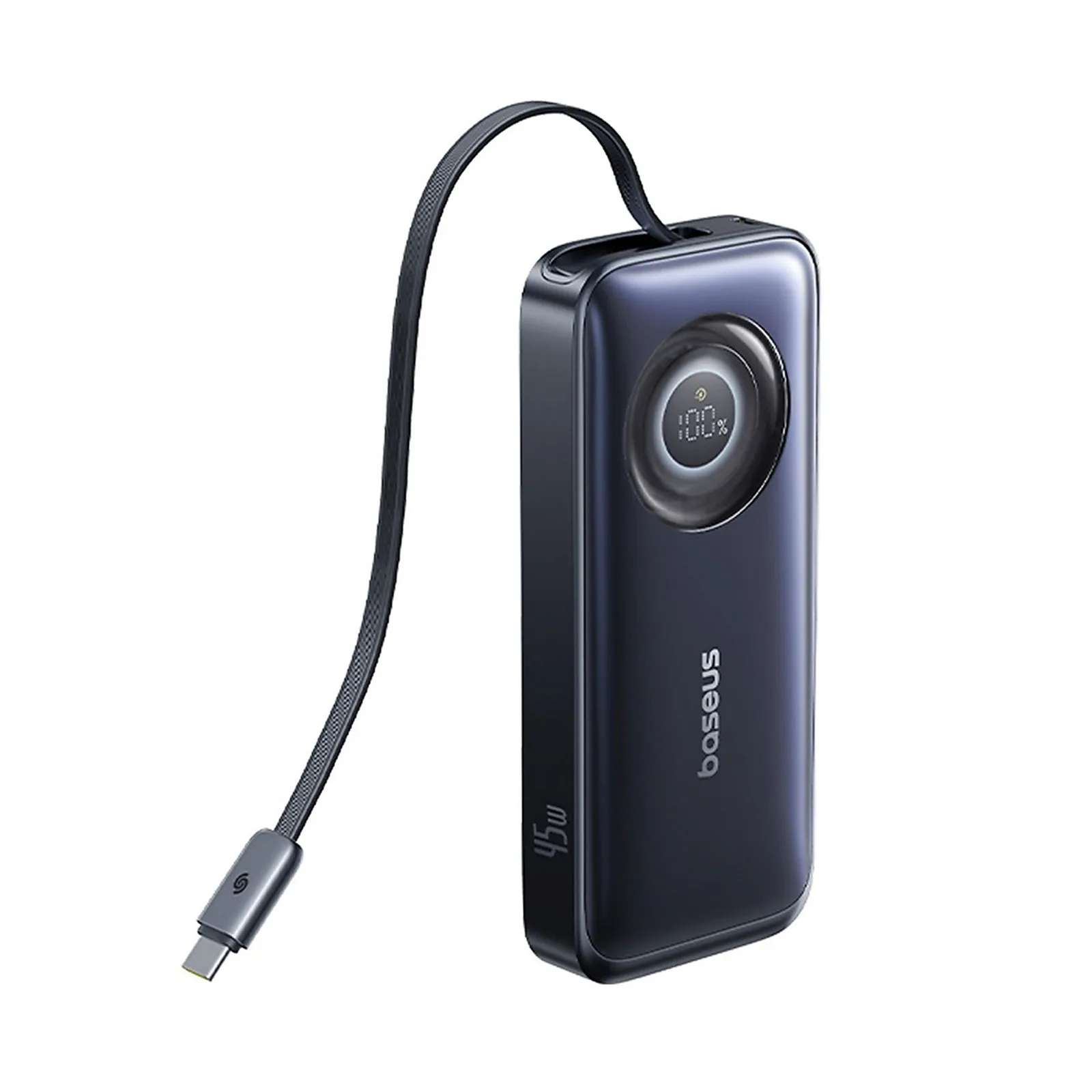 Powerbank 10000mAh 45W USB-C EnerCore CR11 ze zwijanym kablem USB-C - czarny 3