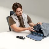 5-in-1-Ladestation USB-A auf USB-C mit einziehbarem Kabel, 140 W Qi2 – Schwarz 10