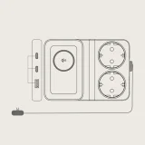 6-u-1 bežična stanica za punjenje USB-A, USB-C, 2x AC utičnice, 67W - crna 10