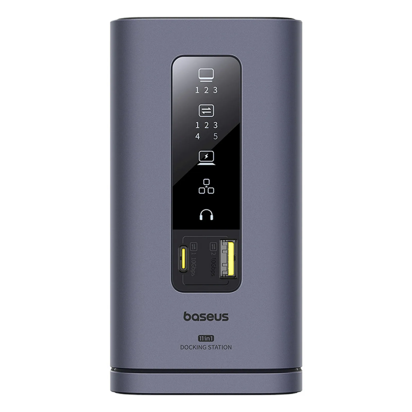 11 az 1-ben USB-C, USB-A, HDMI, RJ45, 3,5 mm-es minijelzős dokkolóállomás - szürke 2