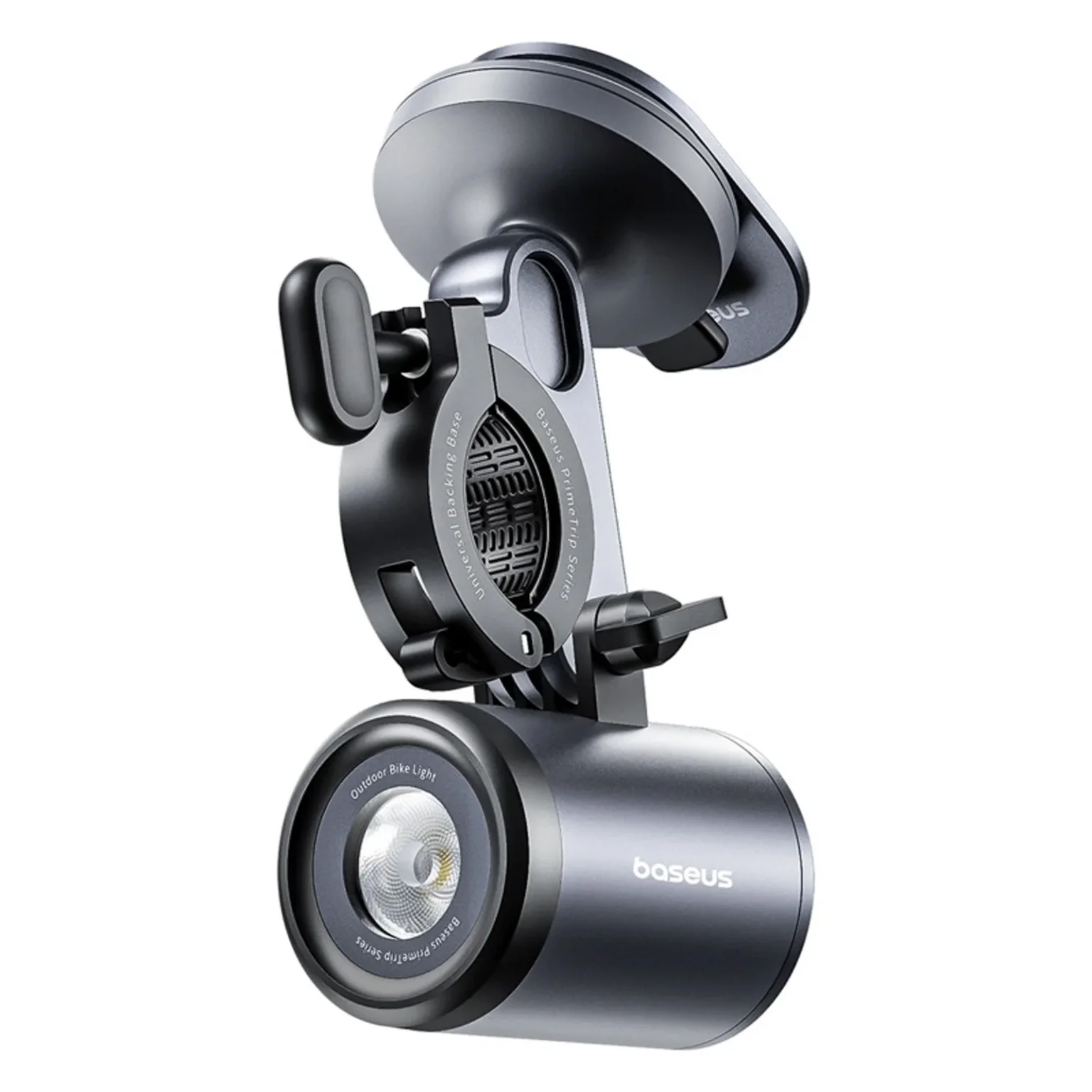 2-in-1 3000mAh 660 lm IP68 LED Smartphone Bike Mount cu lumină reîncărcabilă - negru și gri