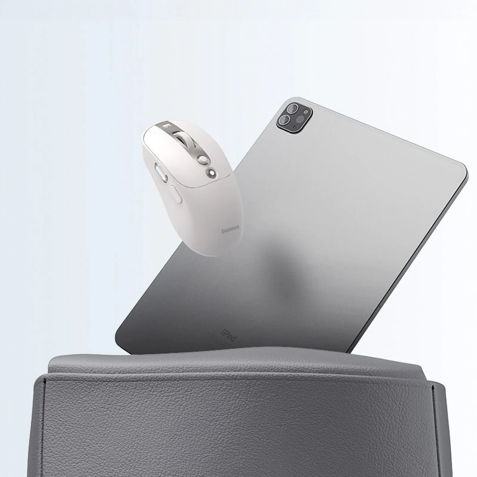 Drahtlose Maus mit Akku, Akkustandsanzeige, 4000 DPI, 800 mAh, 2,4 GHz, BT – weiß 8