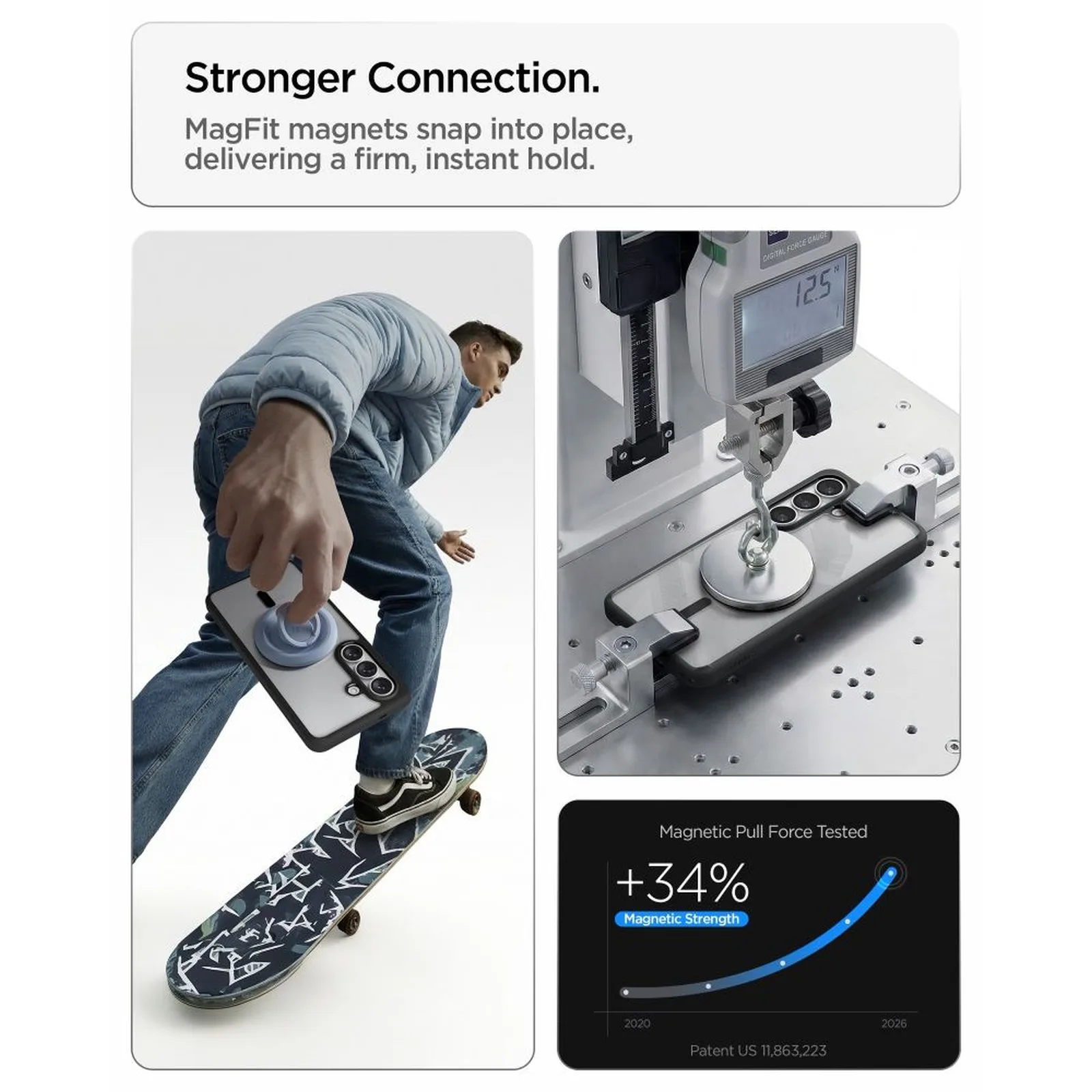 Samsung Galaxy S26 Ultra Hybrid Mag Mag MagSafe tok - átlátszó fekete 10