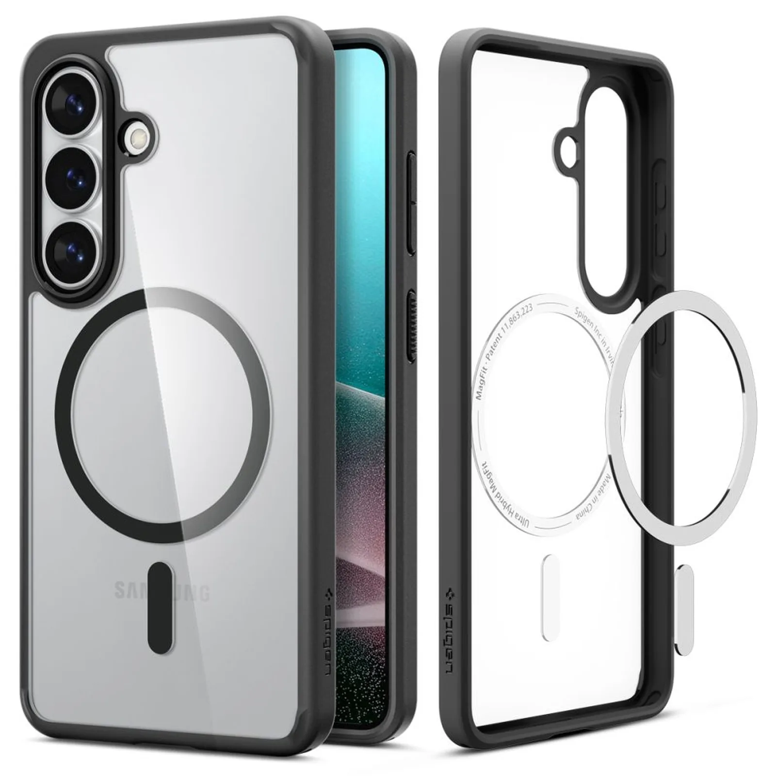 Samsung Galaxy S26 Ultra Hybrid Mag Mag MagSafe tok - átlátszó fekete 2