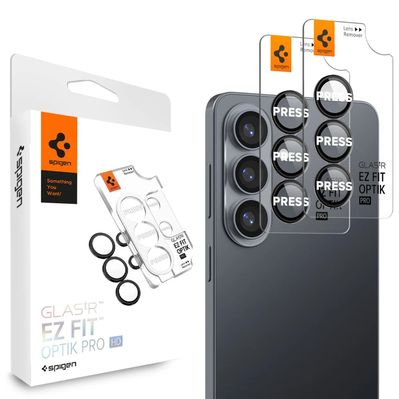 Kamerahuzat Samsung Galaxy S26 Glas.Tr Ez Fit Optik Pro HD fekete - 2 db.