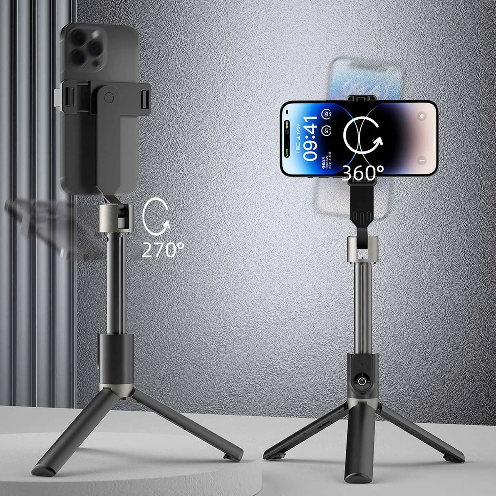Selfie bot állvánnyal és Bluetooth távirányítóval, 1,1 m - fekete 3