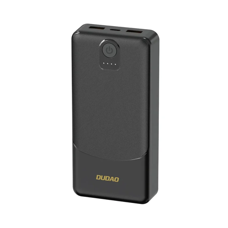 20 000 mAh-s USB-A-csatlakozós K10Pro 2,4 A-s hordozható akkumulátor – fekete