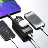 Power bank 30000mAh USB-A USB-C K15Max PD 22.5W s USB-C i iPhone Lightning kabelima - bijela 5