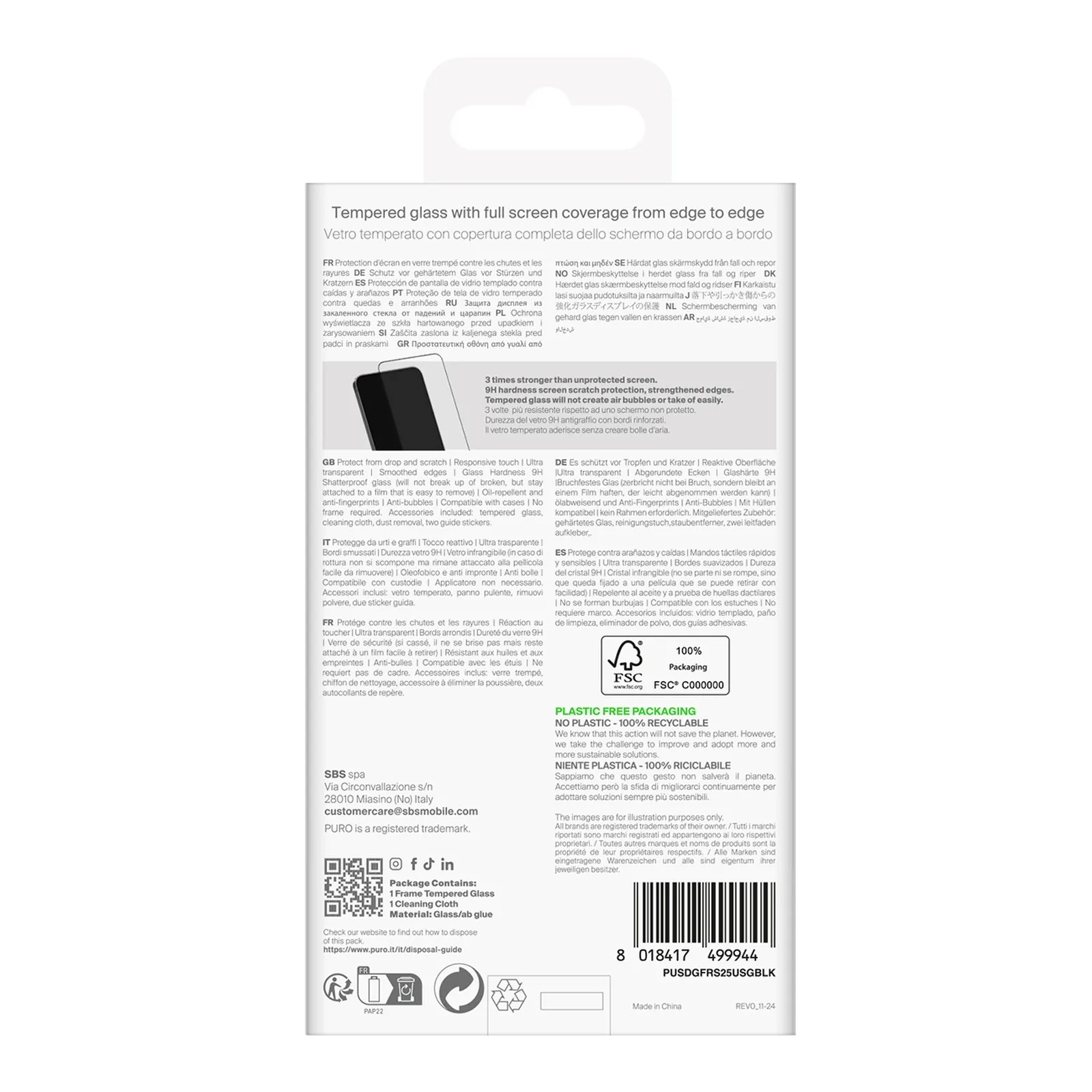 Härtungsglas für Samsung Galaxy S25 Ultra mit schwarzem Rahmen 3