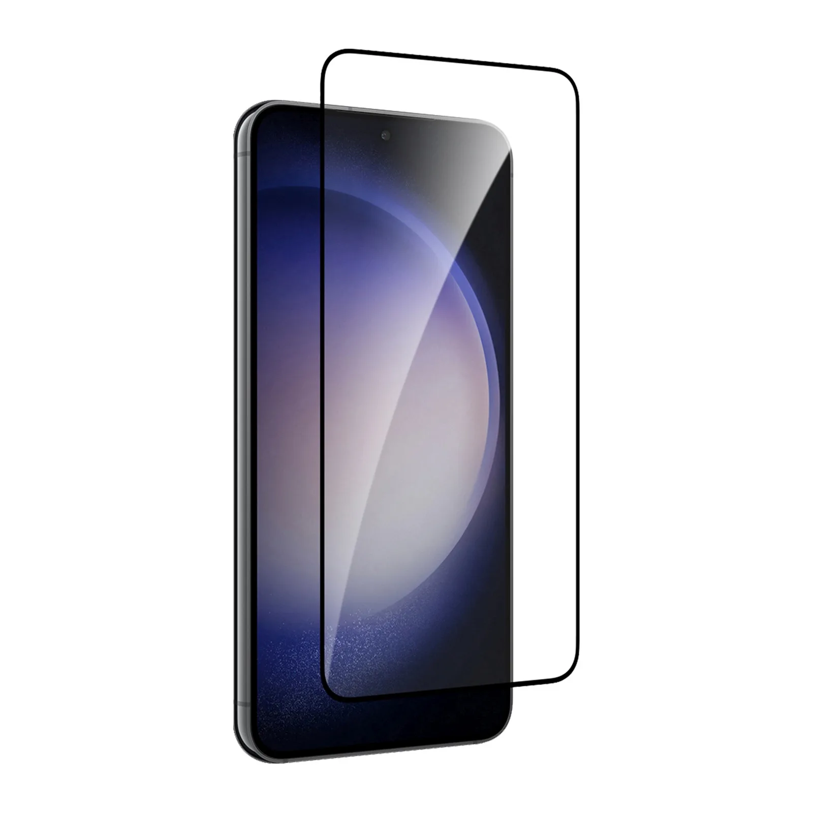 Edzett üveg Samsung Galaxy S25 S24 fekete kerethez Keret Edzett üveg