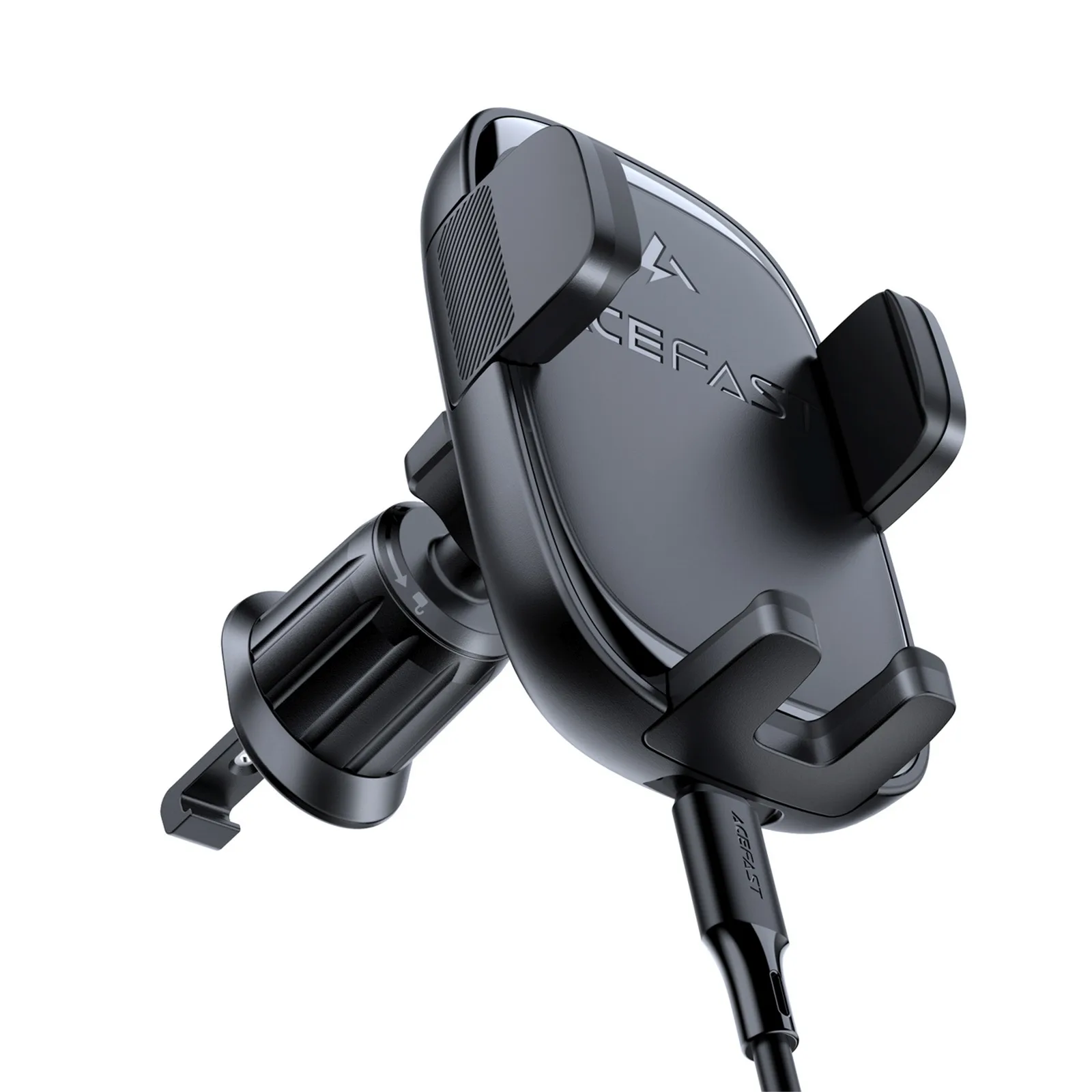Suport auto pentru smartphone-uri cu încărcător wireless pentru ventilație - negru 3
