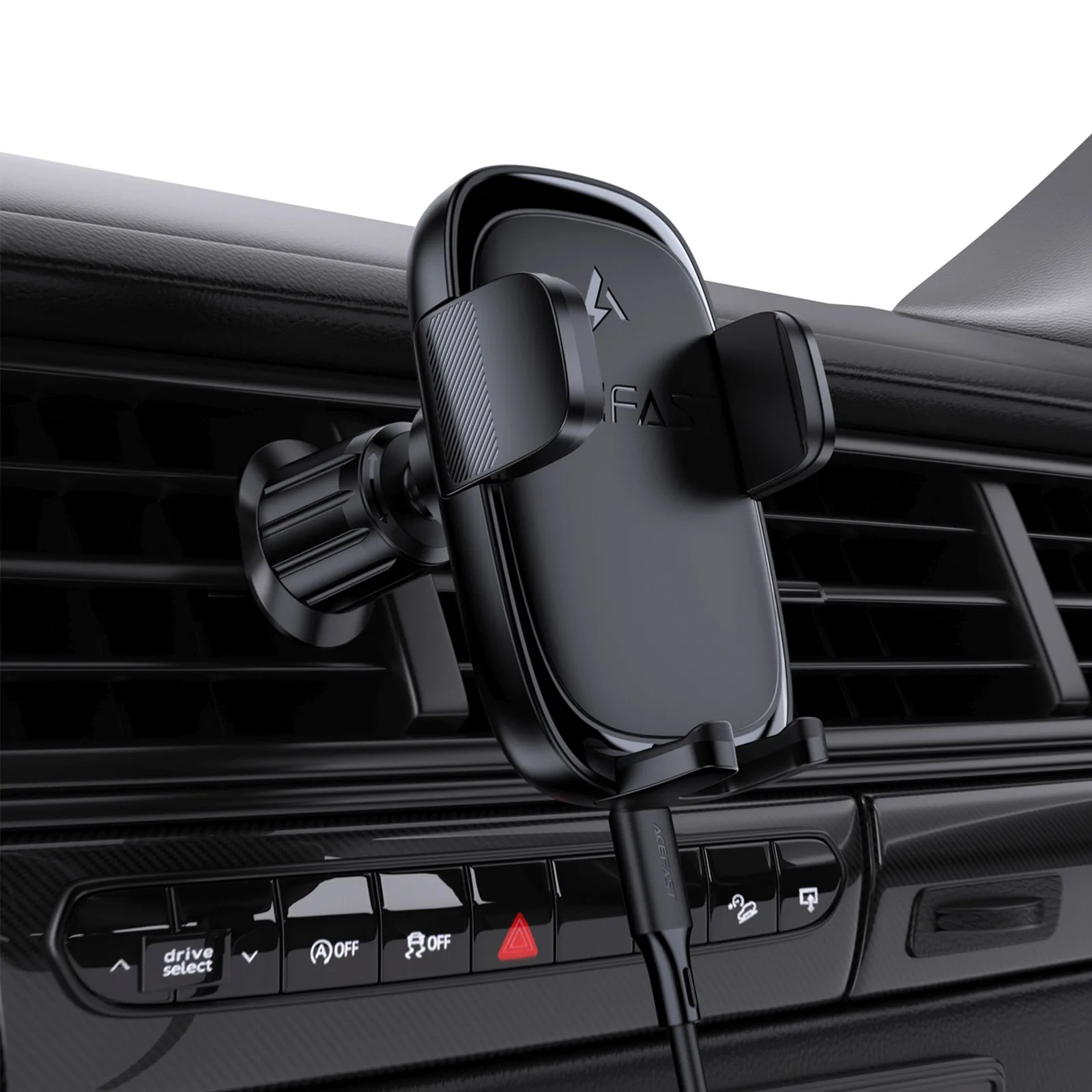 Suport auto pentru smartphone-uri cu încărcător wireless pentru ventilație - negru 6