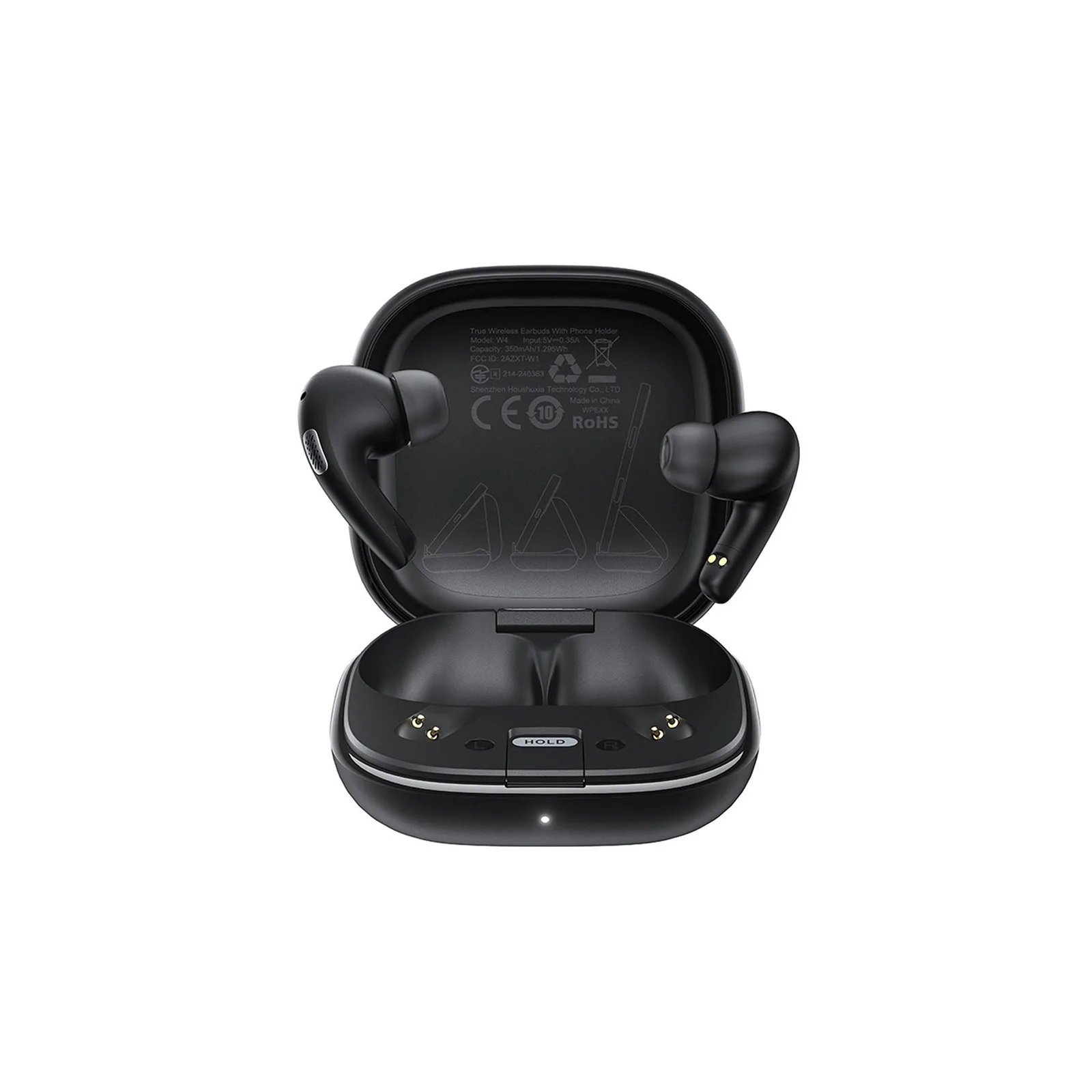 W4 TWS kabellose In-Ear-Kopfhörer mit Handyhalter-Funktion – schwarz 2