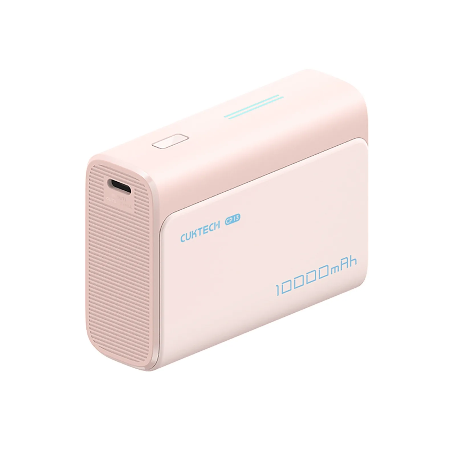 Powerbank 10000mAh USB-C USB-A 30W - różowy Powerbank 10000mAh USB-C USB-A 30W - różowy