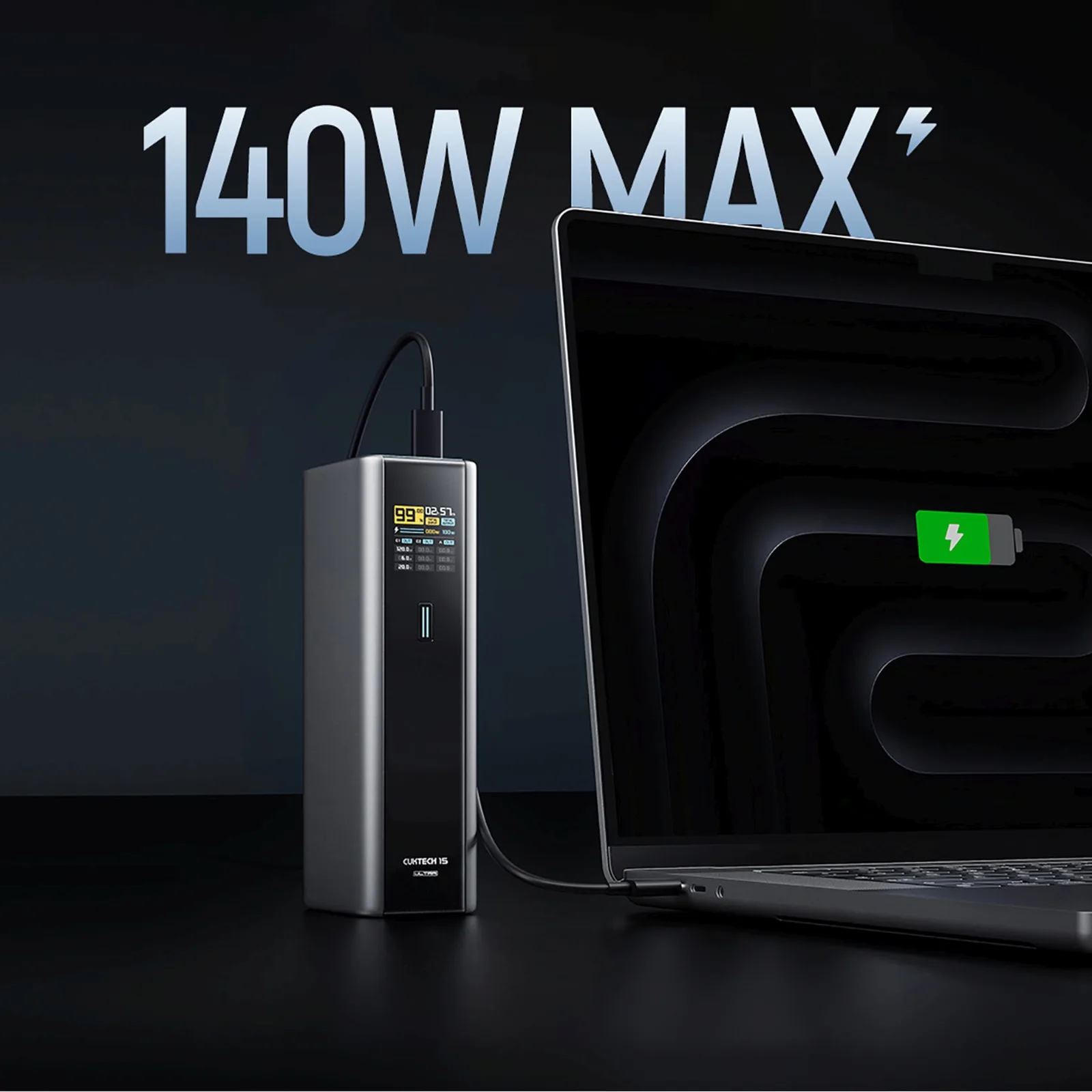 Powerbank 20000mAh USB-C USB-A 210W - szary 2