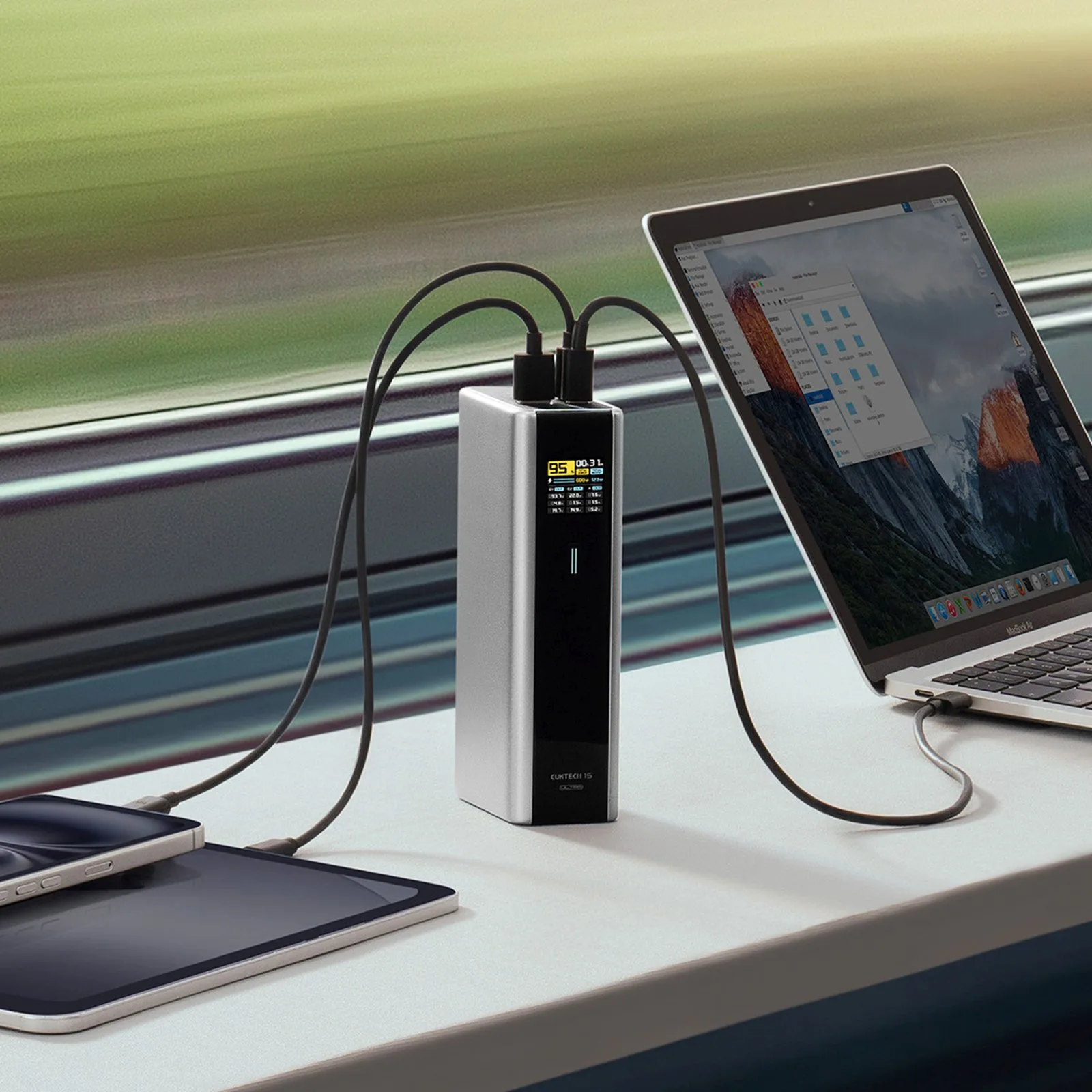 Powerbank 20000mAh USB-C USB-A 210W - szary 4