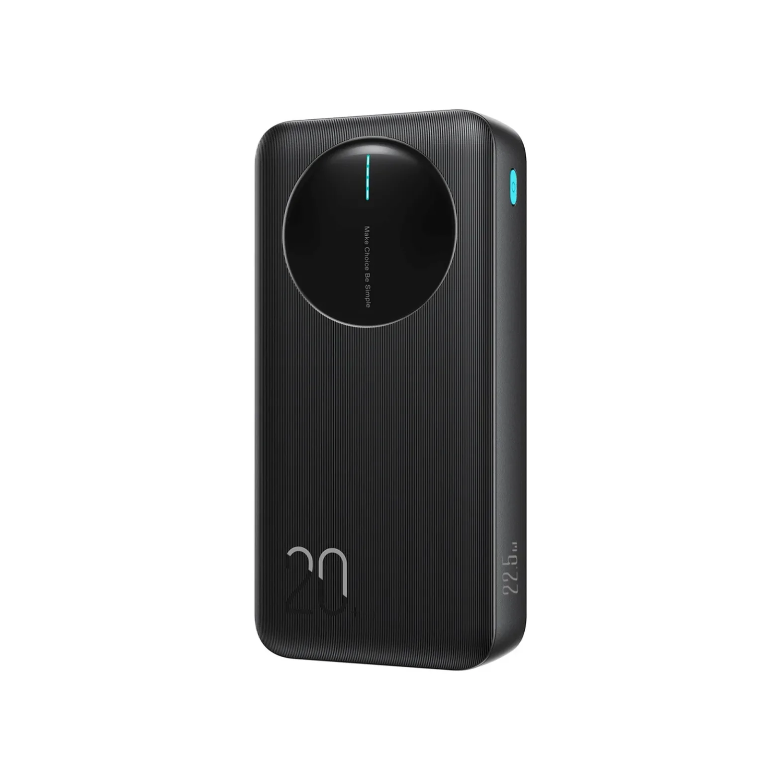 Powerbank z wyświetlaczem cyfrowym 20000mAh USB-A USB-C 22.5W - czarny Powerbank z wyświetlaczem cyfrowym 20000mAh USB-A USB-C 22.5W - czarny