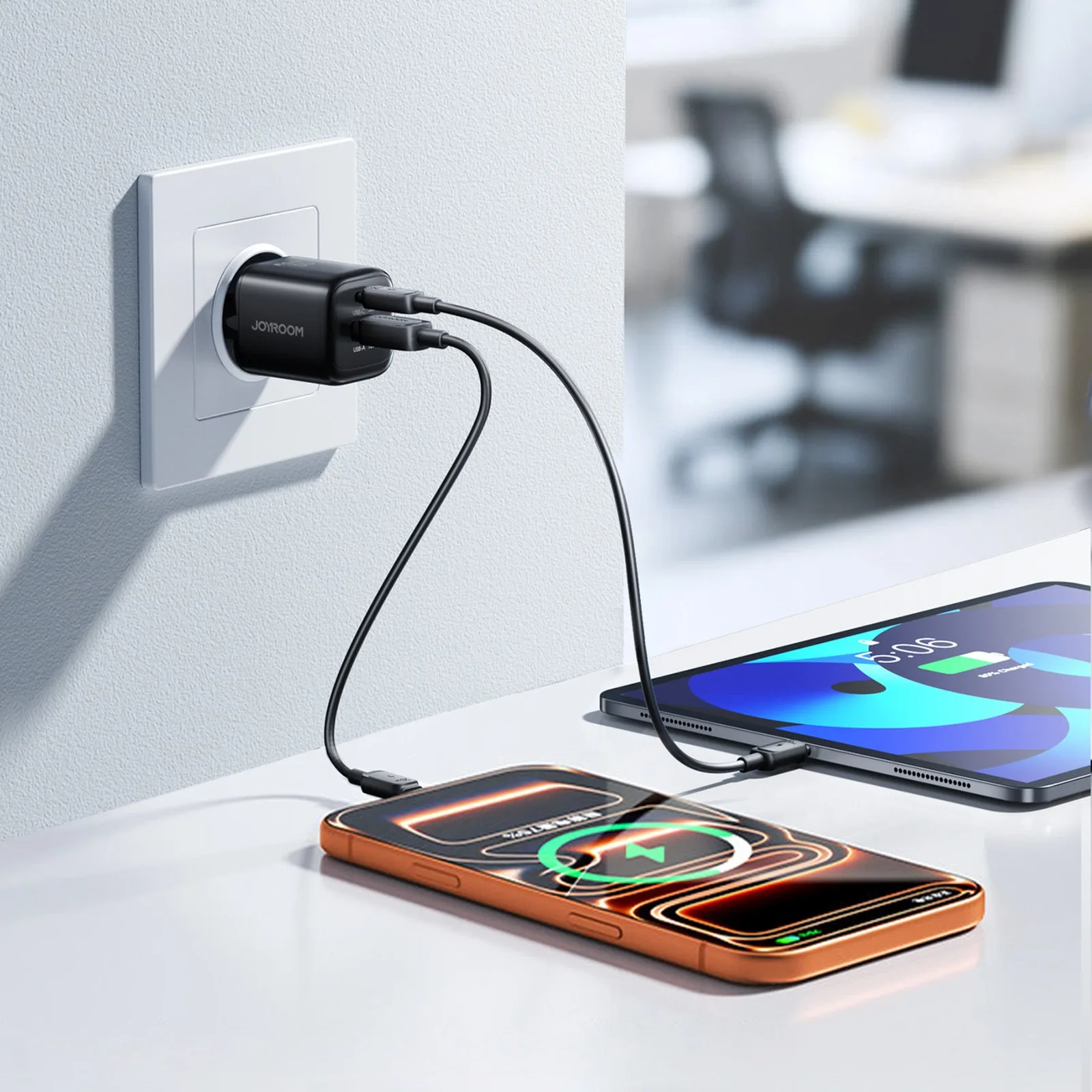 33-W-Wandladegerät (USB-A auf USB-C) – schwarz 11