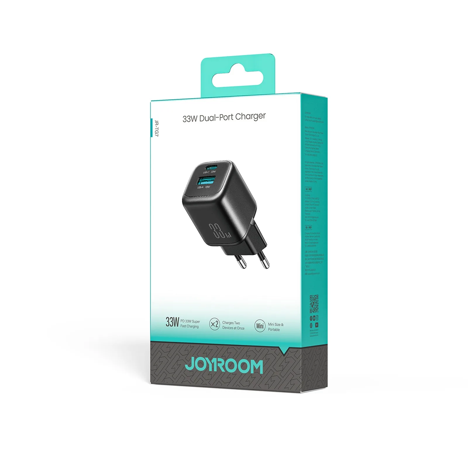 33-W-Wandladegerät (USB-A auf USB-C) – schwarz 7