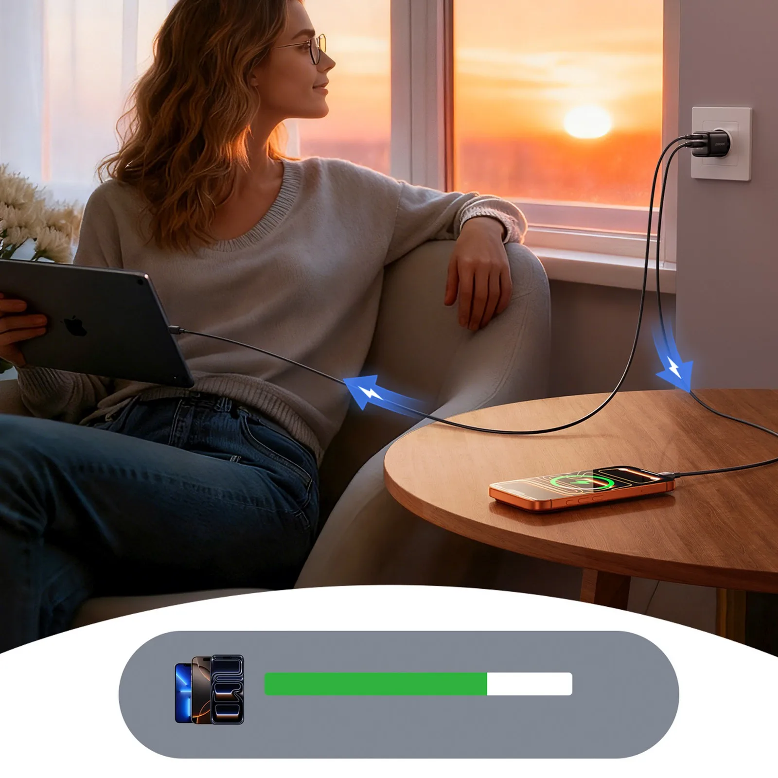 33-W-Wandladegerät (USB-A auf USB-C) – schwarz 8