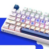 Mechanische Gaming-Tastatur mit kabelgebundenen roten Schaltern und Hintergrundbeleuchtung – Weiß 10