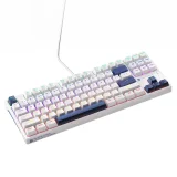 Mechanische Gaming-Tastatur mit kabelgebundenen roten Schaltern und Hintergrundbeleuchtung – Weiß 2