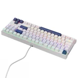 Mechanische Gaming-Tastatur mit kabelgebundenen roten Schaltern und Hintergrundbeleuchtung – Weiß 5