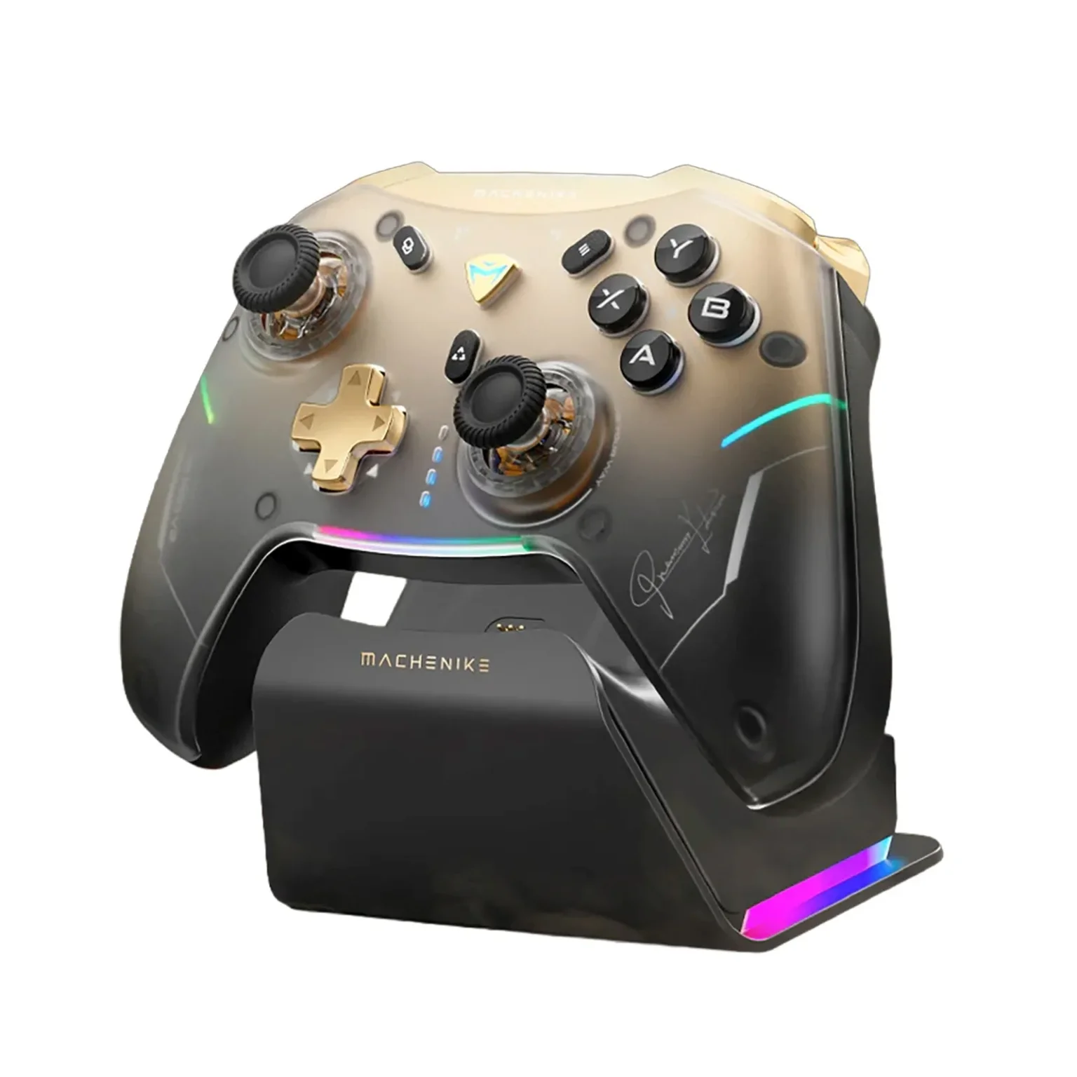 G5Pro Premium Edition Wireless Gaming-Controller mit Ladestation – Schwarz und Gold
