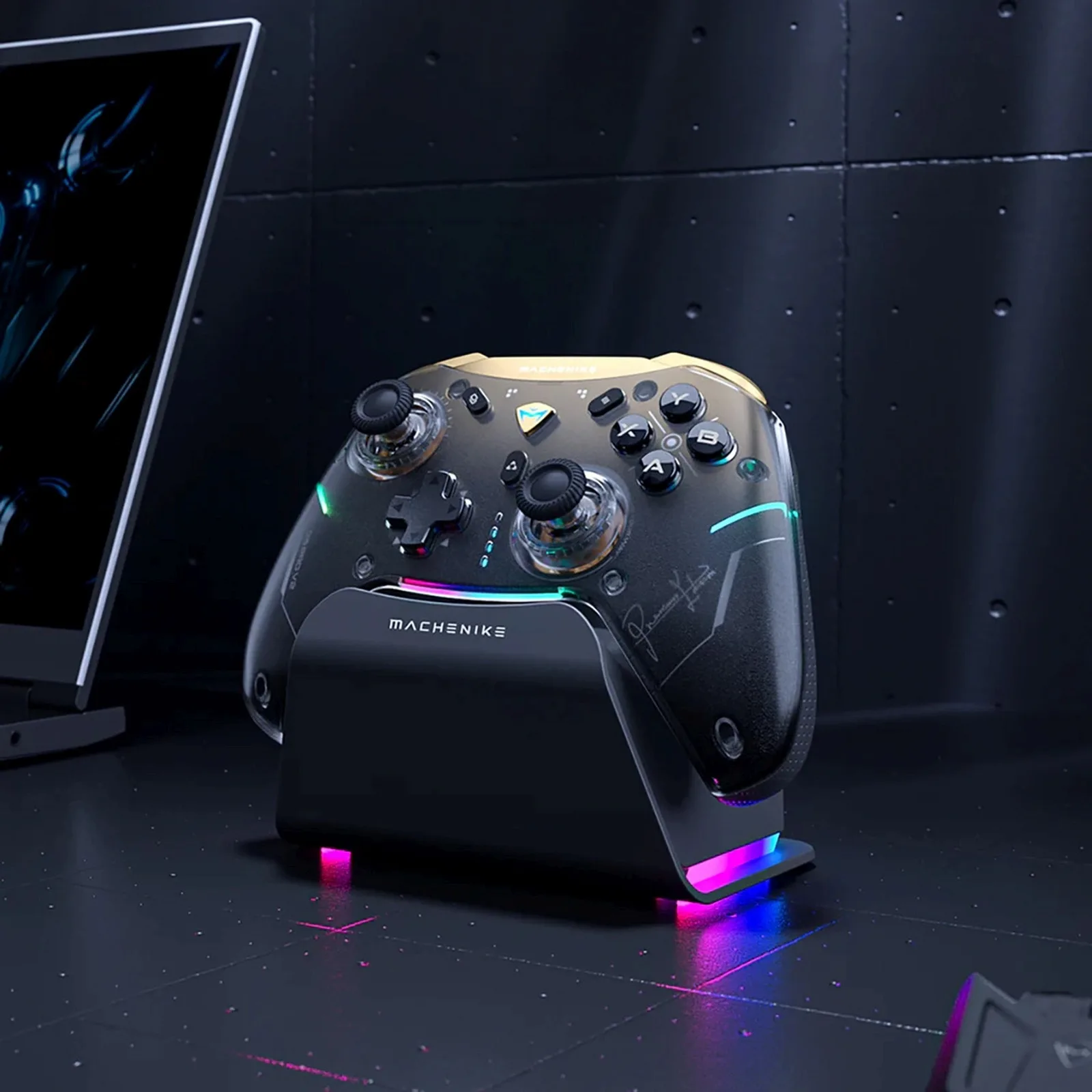 G5Pro Premium Edition bežični gejmerski kontroler s postajom za punjenje - crna i zlatna 7