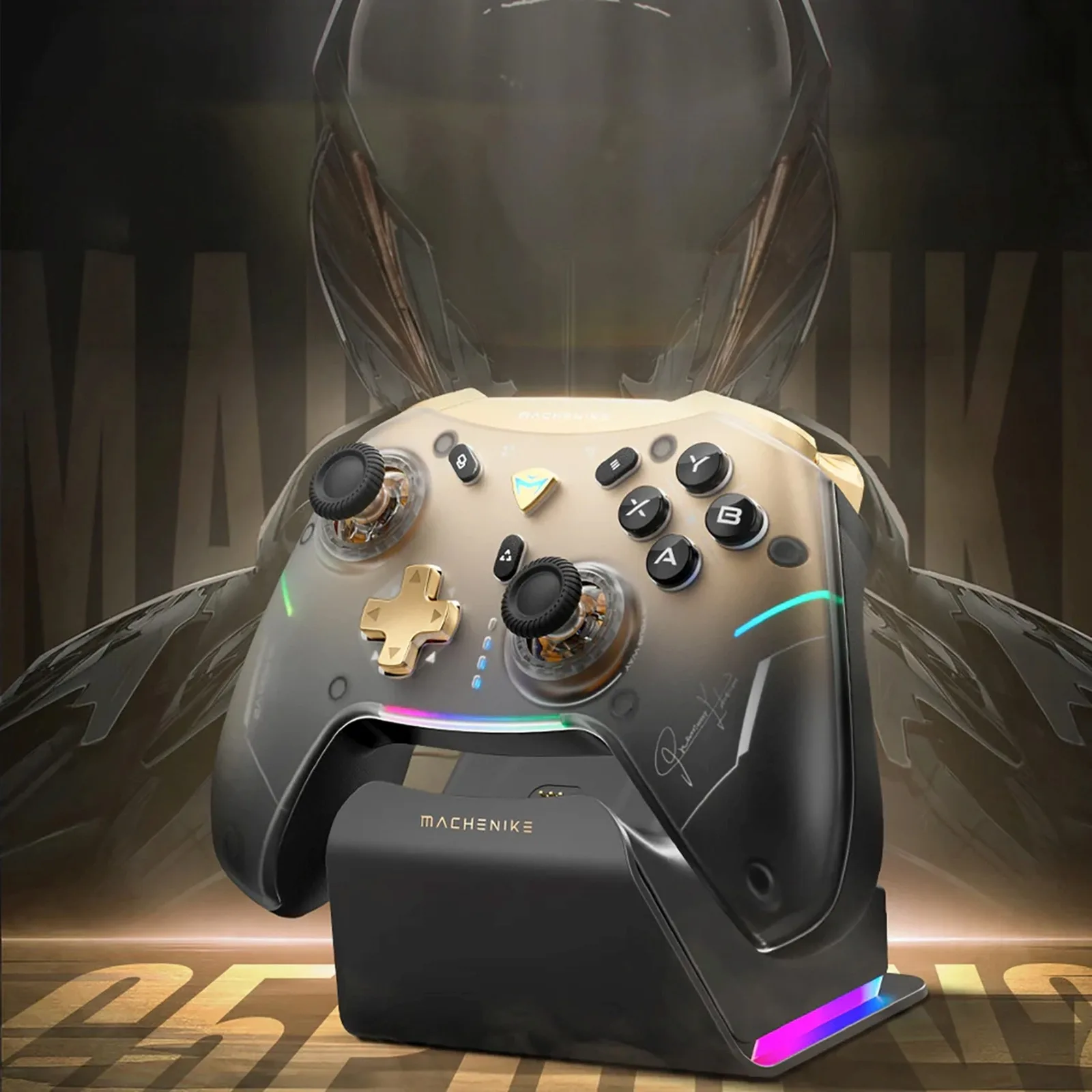 G5Pro Premium Edition bežični gejmerski kontroler s postajom za punjenje - crna i zlatna 8