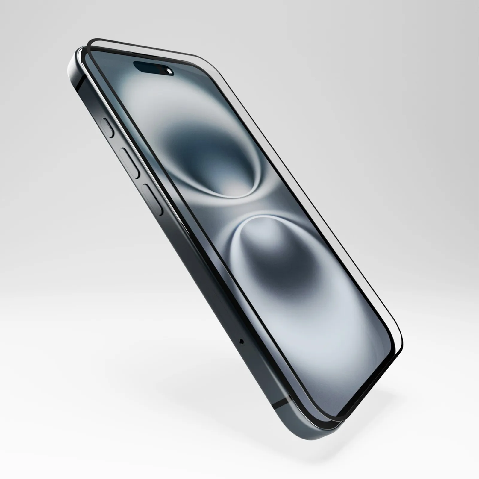 Sticlă hibridă cu ramă neagră pentru iPhone 16 Plus / iPhone 15 Pro Max / iPhone 15 Plus Sticlă flexibilă D3O 3