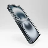 Sticlă hibridă cu ramă neagră pentru iPhone 16 Plus / iPhone 15 Pro Max / iPhone 15 Plus Sticlă flexibilă D3O 3