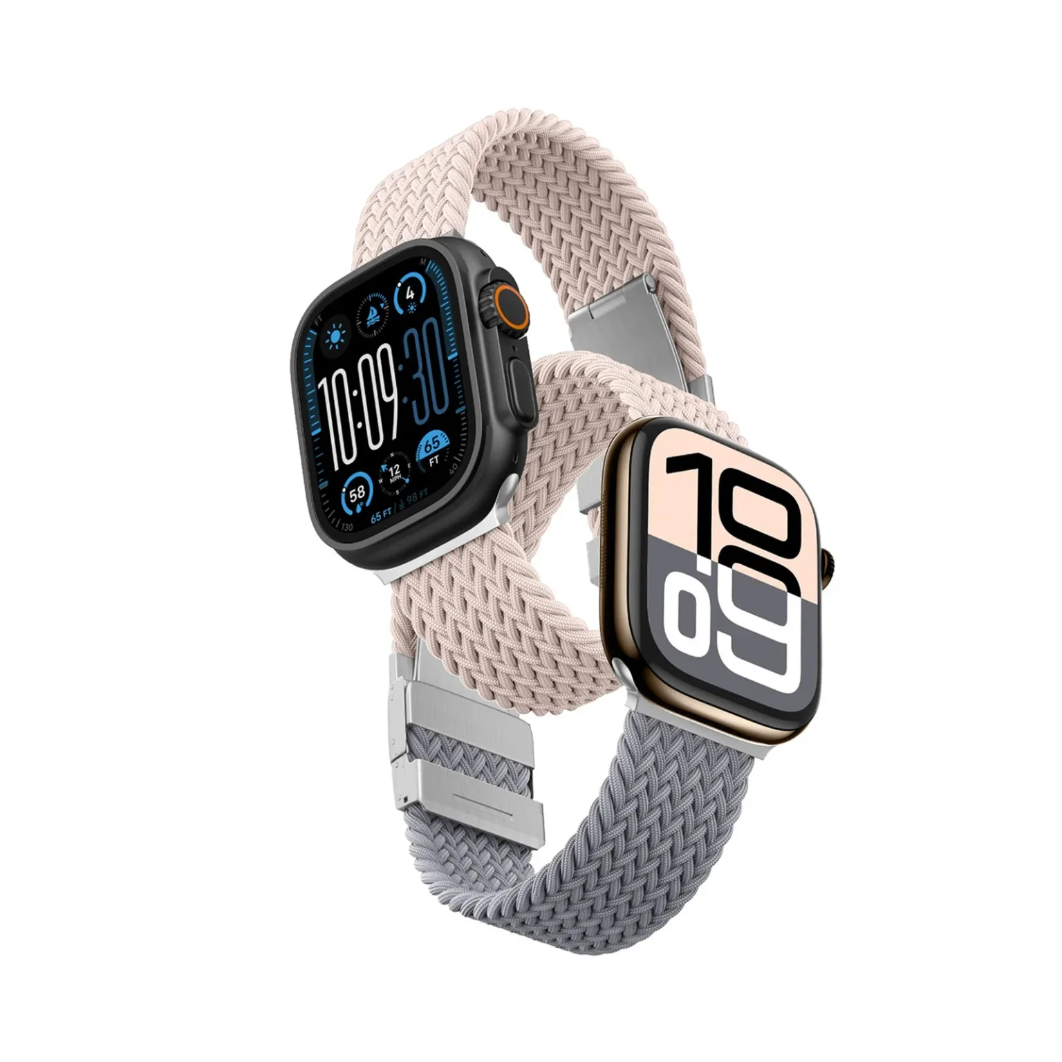 2 darabos Apple Watch 42 mm-es Blend Band karkötő szett – rózsaszín-szürke / rózsaszín 2 darabos Apple Watch 42 mm-es Blend Band karkötő szett – rózsaszín-szürke / rózsaszín