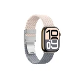 2 darabos Apple Watch 42 mm-es Blend Band karkötő szett – rózsaszín-szürke / rózsaszín 8