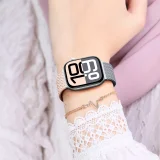 2 darabos Apple Watch 42 mm-es Blend Band karkötő szett – rózsaszín-szürke / rózsaszín 9