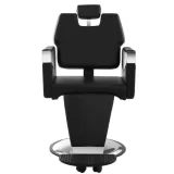 Scaun de frizerie profesional TURIN Physa negru, pivotant, cu suport pentru picioare 4