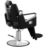 Scaun de frizerie profesional TURIN Physa negru, pivotant, cu suport pentru picioare 6