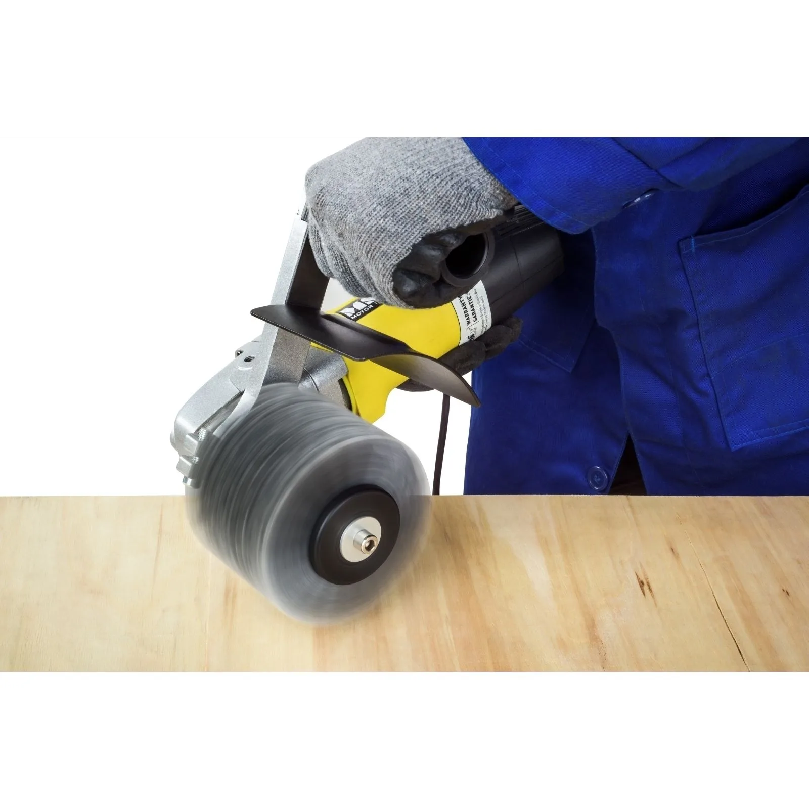 Csiszolóhenger, nylon hengeres kefe szatén felületkezeléshez, 120x100 mm
